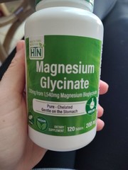 HTN Magnesium Glycinate: Gentle on Stomach, Boost Energy & Relaxation, 120 tabs
