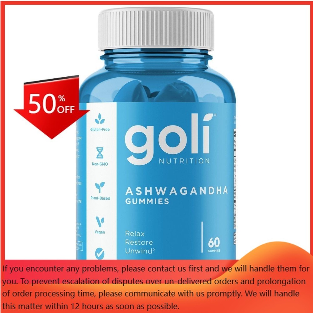 Goli Nutrition Ashwagandha Dietary Supplement Vegan Gummies – 60ct