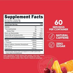Nutricost Energy Complex (Fruit Punch) (60 Servings) – Clean Energy Powder, 300g