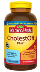 Nature Made CholestOff Plus 210 Softgels Clinically Proven Lower Cholesterol