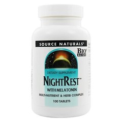 Source Naturals NightRest With Melatonin, 100 Tablets