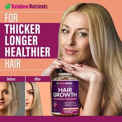Hair Growth Vitamins for Women | Biotin 10000mcg Collagen Patented OptiMSM g…