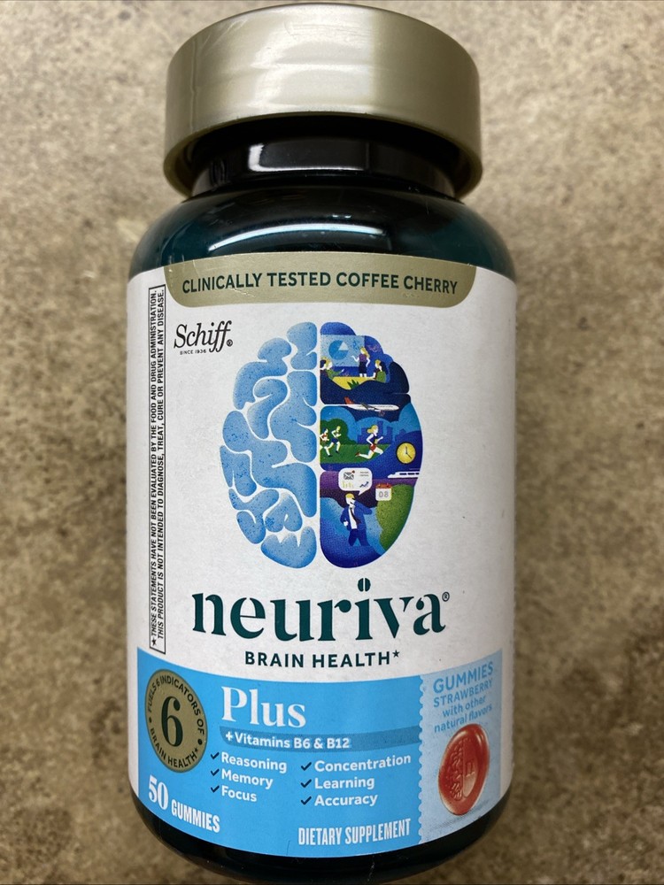 Schiff Neuriva Plus Brain Health Performance Gummies Nootropics 50ct