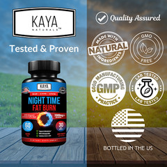 (2 Pack) Night Time Fat Burn Supplement 60ct, Metabolism Support, Weight Loss