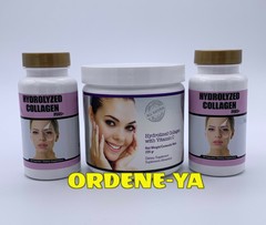 Colageno Hidrolizado Hydrolyzed Collagen With Vitamin C 100% Powder & Caps