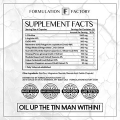 Formulation Factory Heart of Steel Nitric Oxide Supplement – L Citrulline & …