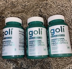Goli Nutrition Zero Sugar 3-in-1 PRE+POST+Probiotics 60 Gummies Exp 2/2027