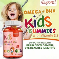 OMEGA + DHA 120pcs, with Vitamin D, Calcium for Children, Kids Multivitamin
