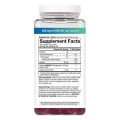 Ashwagandha Gummies 200mg KSM-66 Youtheory 180 Mixed Berry Adaptogen