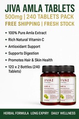 Jiva Amla Tablets 500mg 120×2 | Ayurvedic Vitamin C & Antioxidant Support