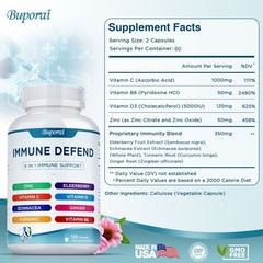 Immune Defense 120pcs – Boost Immunity, Support Overall Health, Antioxidant