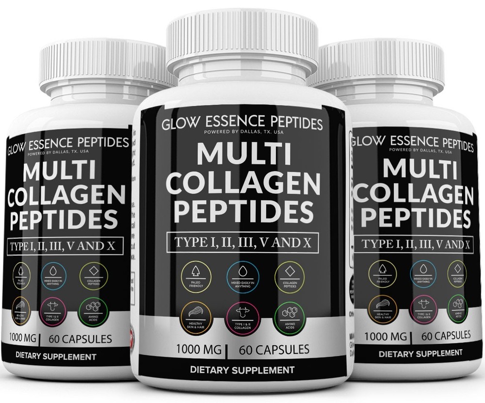 Collagen Peptides pills 1000 mg Hydrolyzed Collagen i, ii,iii,V,X 180 cap USA