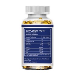 3600mg Omega 3 Fish Oil Capsules 3x Strength EPA & DHA, Highest Potency 120Caps