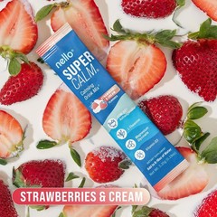 Nello Supercalm Strawberries & Cream Powder Drink Mix Ashwagandha Sleep Support
