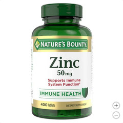 Nature’s Bounty Zinc 50 mg 400 Tablet Support Immume System EXP 05/2026