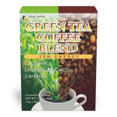 FINE JAPAN Green Tea and Coffee Blend Powder/Catechins and Chlorogenic Acid/M…