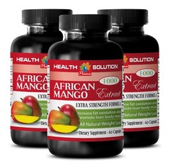 LOOSE FAT EXXTREMELY FAST – AFRICAN MANGO 1000mg – ALL NATURAL 3 Bottle 180 Caps