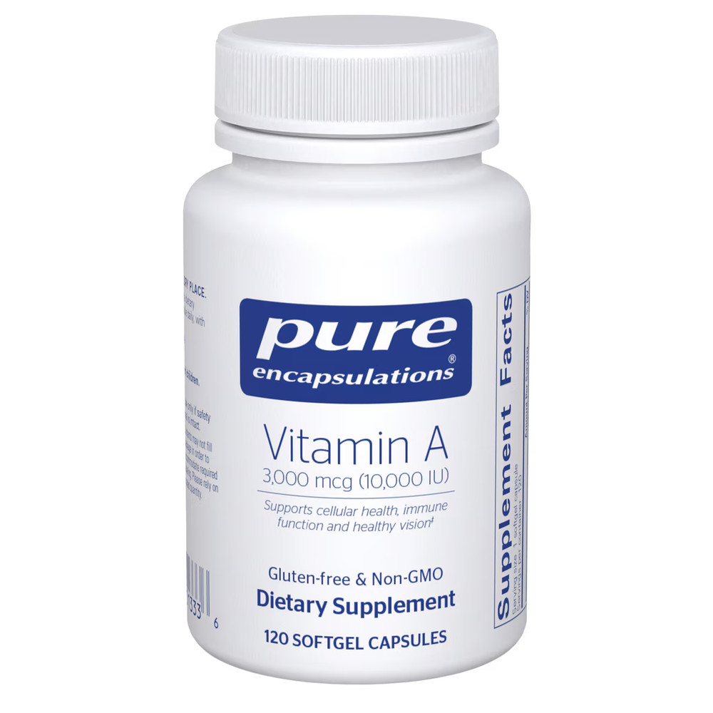 Pure Encapsulations Vitamin A 3,000 mcg (10,000 IU) 120 Softgels