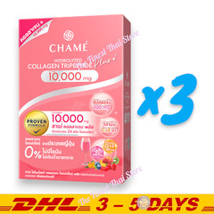Chame Hydrolyzed Collagen Tripeptide Plus 10000mg 15g x 30 Sachet (3 Boxes)