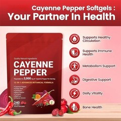 1 PCS Pepper Softgels Supplement, Assistances Leg VeinHeart and Blood Vessel