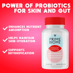 Prime Biome Probiotic Supplement PrimeBiome Capsules (60 Capsules)