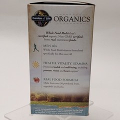 Garden of Life Mens Multi 40+ Organic Vegan Multivitamin 120 Tablets Exp 03/2028