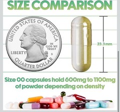 XPRS Nutra Size 00 Empty Capsules – 1000 Count Separated Empty Gelatin Capsules