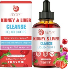 29-in-1 Kidney and Liver Cleanse Detox & Repair Drops, High Absorption Cranberry