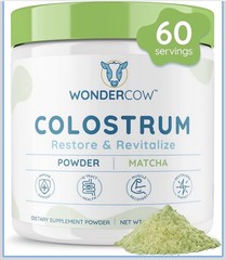 2 X Wondercow, Colostrum Powder, Matcha, 4.9 oz (140 g)-Worldwide Exp 06/28/2026