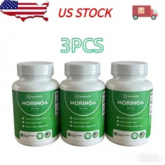 3Pack Moringa Capsule Supplement Pills designed for Immune Supports & Gut