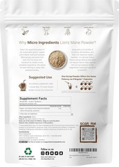Micro Ingredients Natural Lion??s Mane Mushroom Powder Pure Fruiting Superfood
