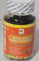 Beworths Black Seed Honey Gummies Organic Sea Moss Ashwagandha 60 Count