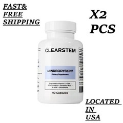 2 BOTTLES–CLEARSTEM® MINDBODYSKIN® – Hormonal Acne, Skin Glow & Mood Support