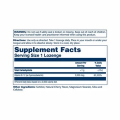 Vitamin B-12 2,000 mcg Cherry 90 Lozenges By Solaray