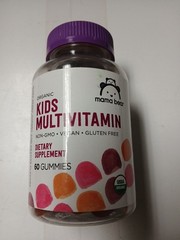 Mama Bear Organic Kids Multivitamin, 60 Gummies Berry, Cherry & Orange Exp 08/26