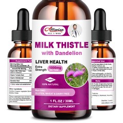 2Packs Milk Thistle Liquid Drop,Dandelion Root,Liver Cleanse Immune Support 30ml