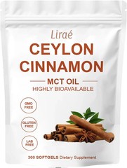 Ceylon Cinnamon Softgels, Ceylon Cinnamon Soft Gels 7200Mg Equivalent with Mct O