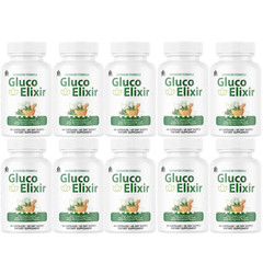 GlucoElixir Pro Blood Health Support Maximum Strength Official- 10 Bottles