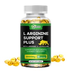L-Arginine 120 Nitric Oxide,Testosterone Booster,Energy Support Capsules 3000 mg