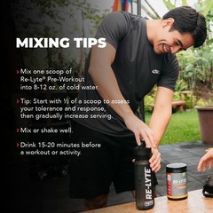 Redmond Re-Lyte Pre-Workout Drink Mix, Blueberry Lemonade, 15.87oz
