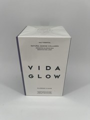 Vida Glow Natural Marine Collagen Blueberry 30 servings NIB Sealed EXP 8/27