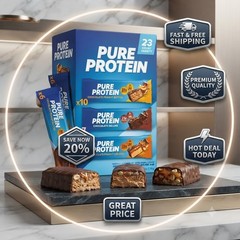 Pure Protein Bars Gluten Free, Chocolate Variety Pack 23 ct. 21g Protein Per bar