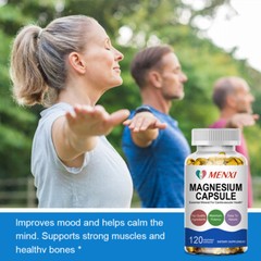 Magnesium Complex 500mg, 10/60/120 Vegan Capsules – Gluten Free and Non-GMO
