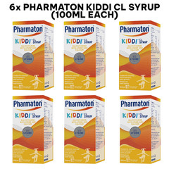 6x OR 10x Pharmaton Kiddi CL Syrup 100ml Multivitamin Lysine & Calcium FREEEXP