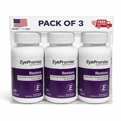Pack of 3 EyePromise Restore Macular Health Supplement 180 Softgels NEW