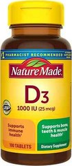SM Nature Made Vitamin D3 25mcg 1000 IU 100 Tablets
