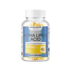 Alpha Lipoic Acid – 600mg Per Serving – 250 Softgels 250 Servings