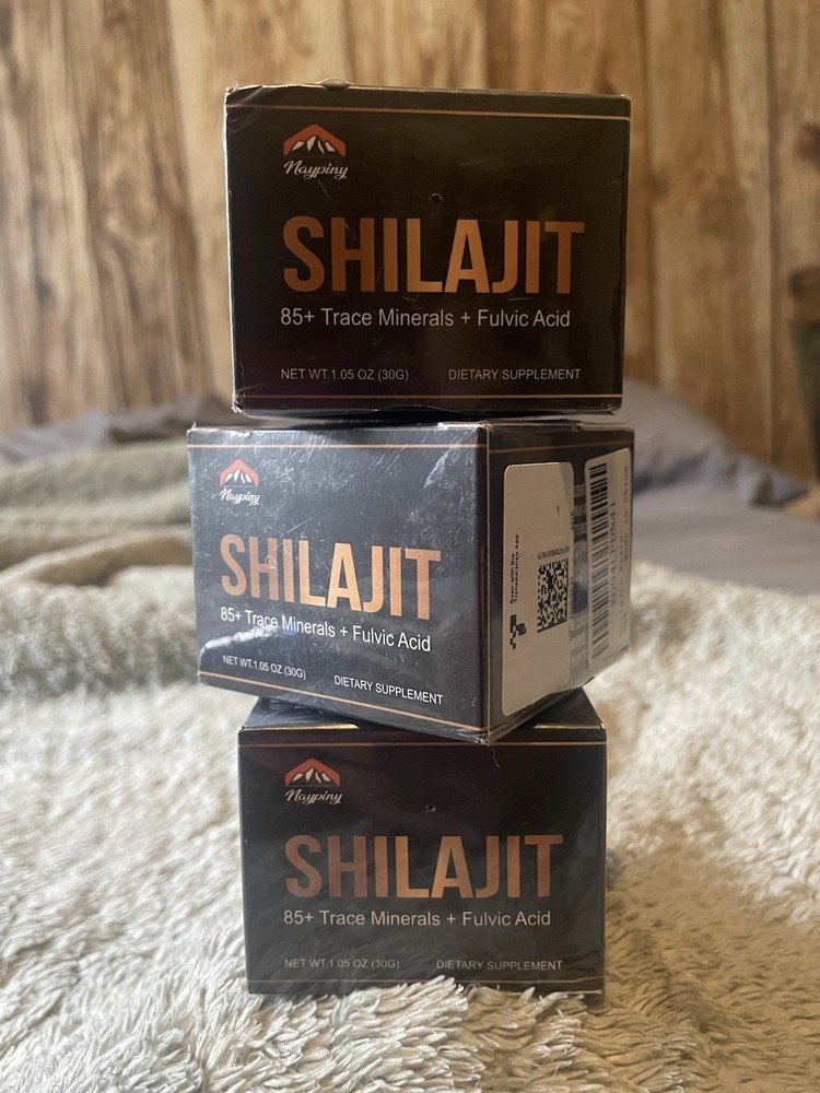 Lot of 3 Naypiny Shilajit Resin 30g 85+ Trace Minerals New Sealed