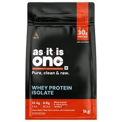 AS-IT-IS Whey Protein Isolate 90% 1kg | 27g Protein 5.9g BCAA per Serving